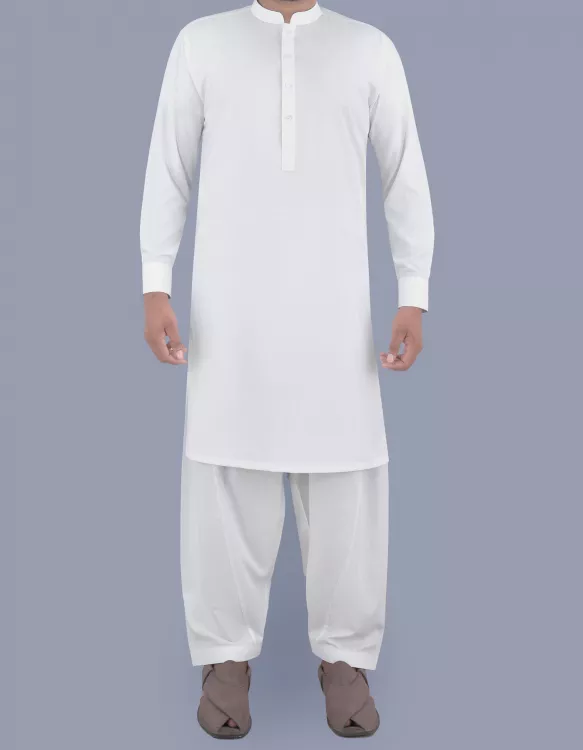 White Plain Kameez Shalwar