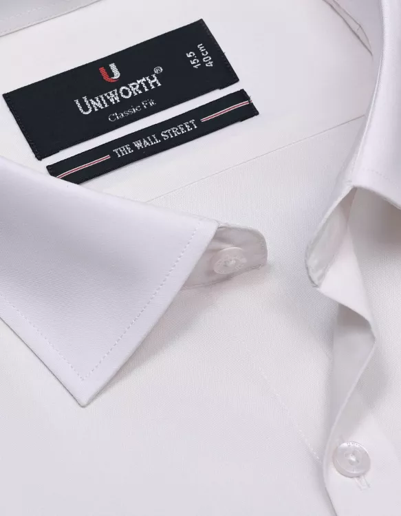 Plain Off White Classic Fit Shirt