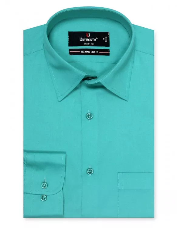 Plain Sea Green Smart Fit Shirt