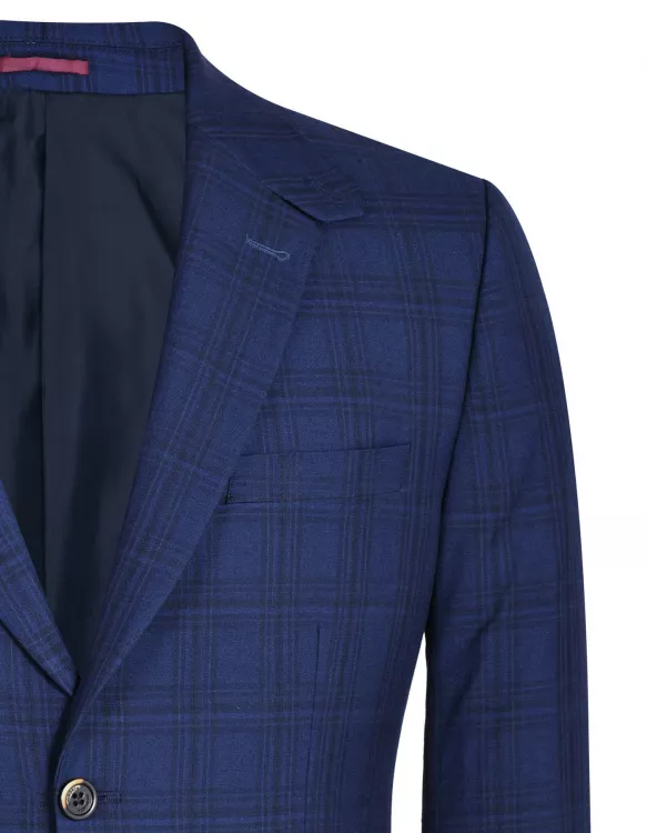 D Blue Tailored Smart Fit Coat