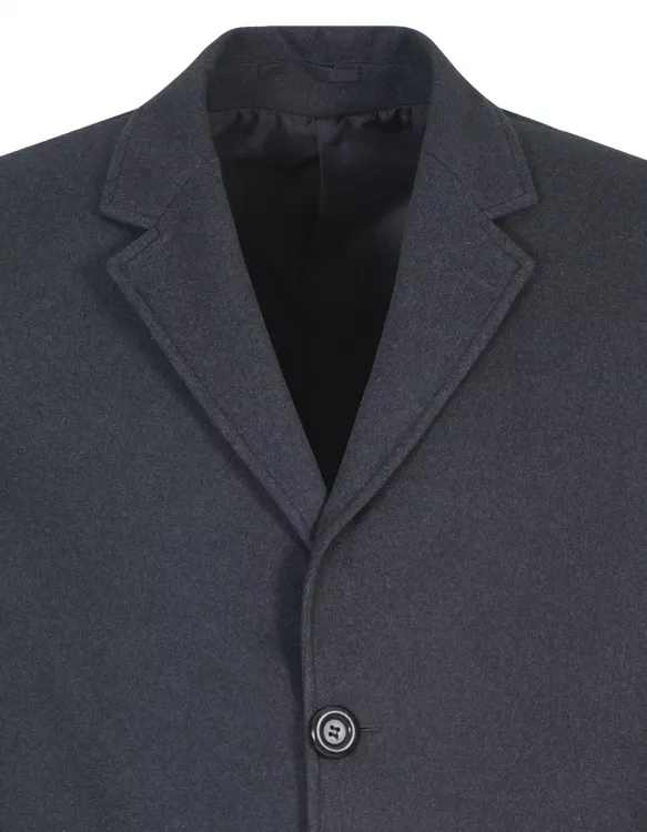 Grey Notch Lapel Overcoat
