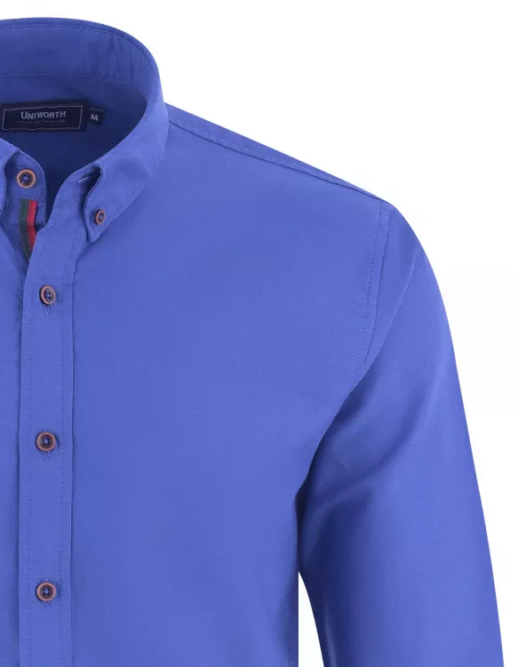 Blue Plain Casual Shirt