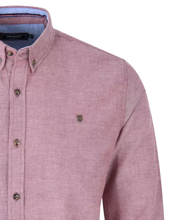 D Pink Plain Casual Shirt