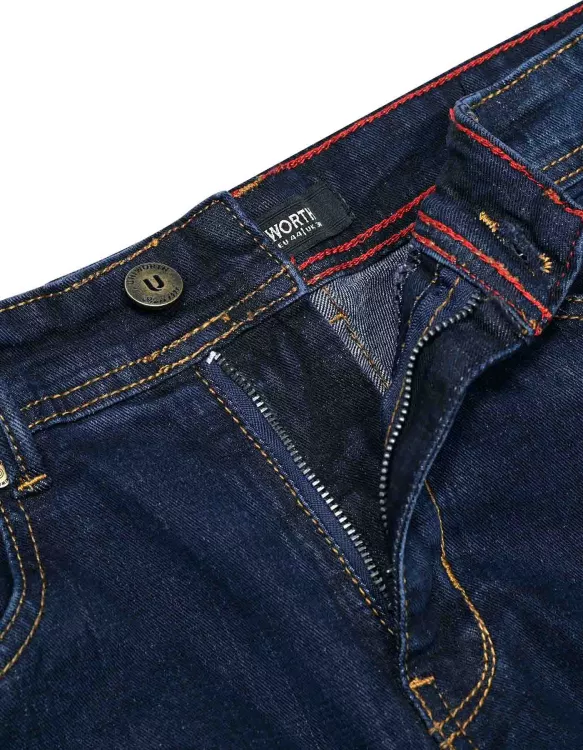 800 D Blue Straight Fit Denim Jeans