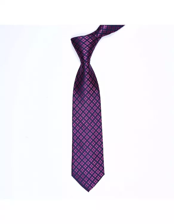 M Purple Geometric Regular Tie