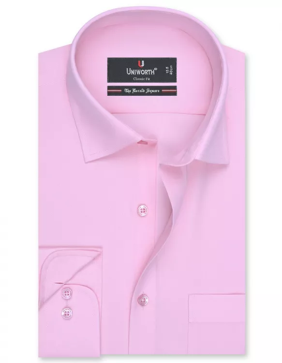 Self Pink Classic Fit Shirt