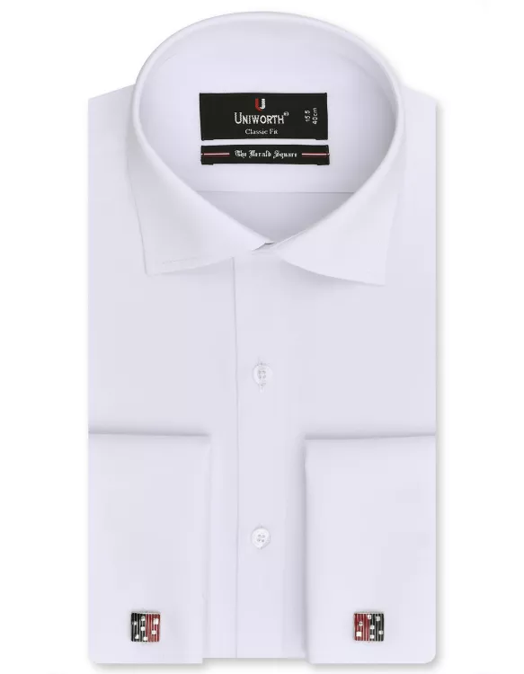 Plain White Classic Fit Shirt