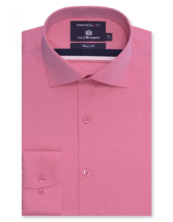 Dark Pink Plain Classic Fit Shirt