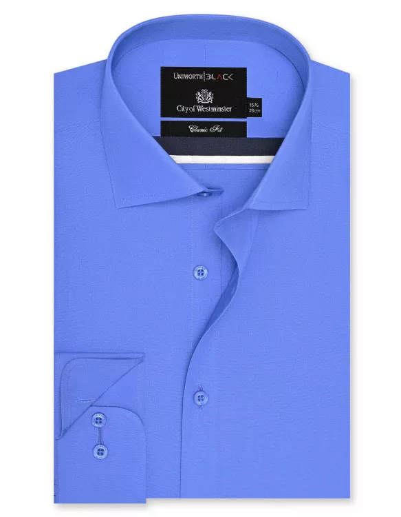Plain Blue Classic Fit Shirt