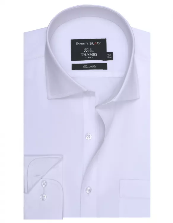 Plain White Tailored Smart Fit Shirt