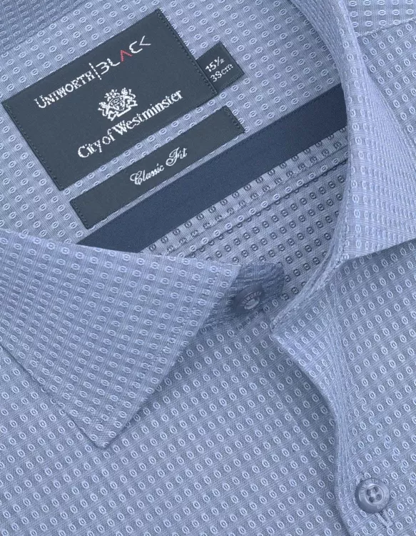 Self L Grey Classic Fit Shirt