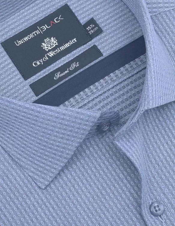 Self L Grey Tailored Smart Fit Shirt