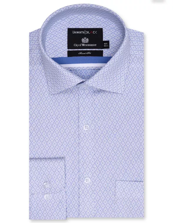 Self White/Sky Tailored Smart Fit Shirt