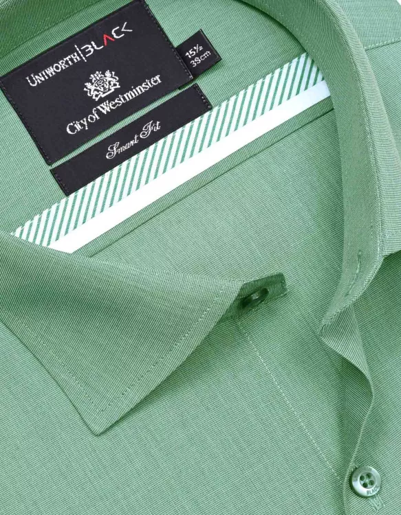 Plain L Green Smart Fit Half Sleeve Shirt