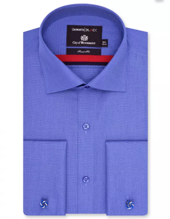Plain D Blue Tailored Smart Fit Shirt