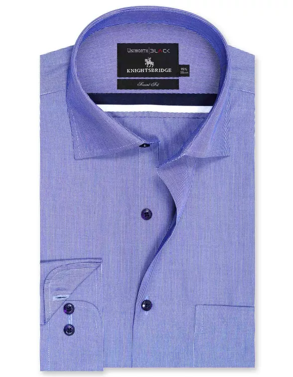 Stripe D Blue Tailored Smart Fit Shirt
