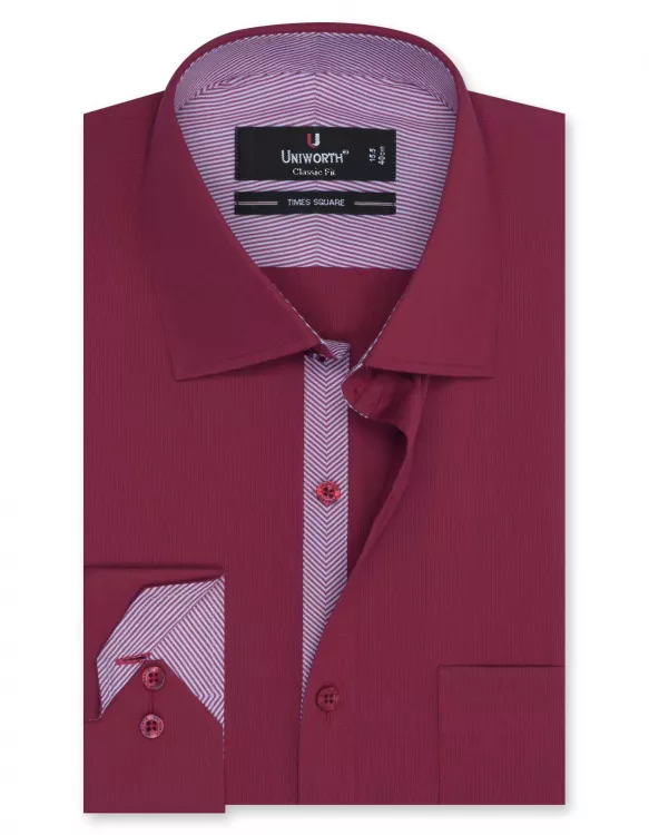Self Red Classic Fit Shirt