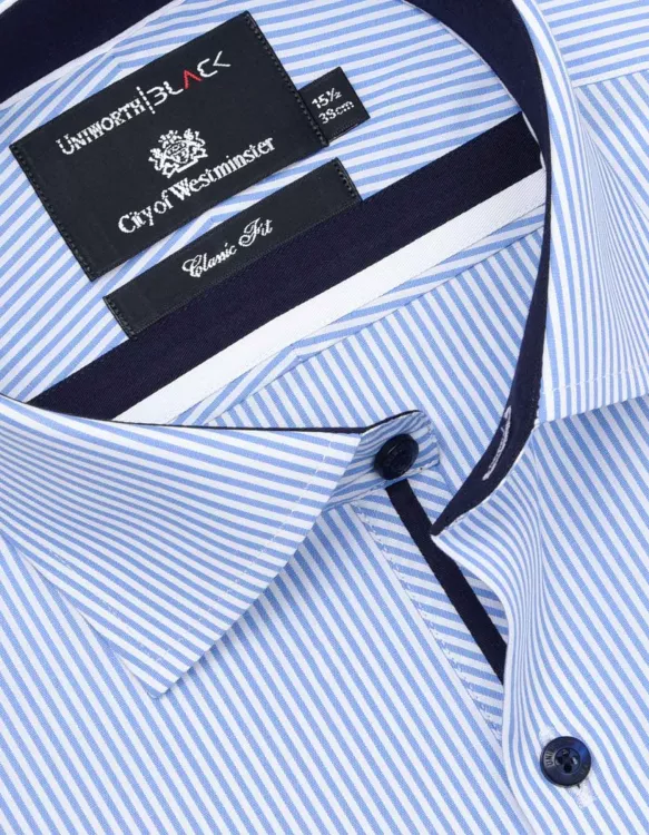 Stripe White/Sky Classic Fit Shirt