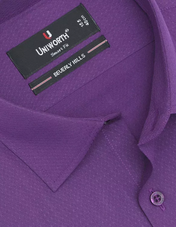 Self D Purple Smart Fit Shirt