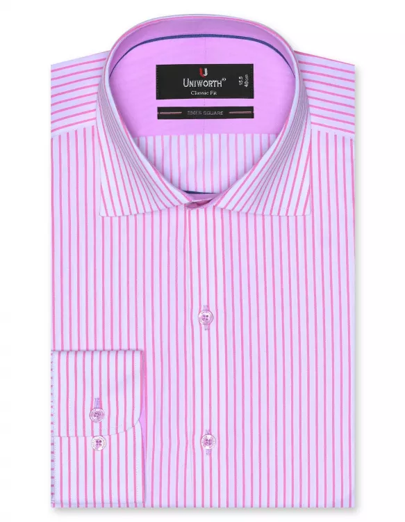 Stripe White/Pink Classic Fit Shirt