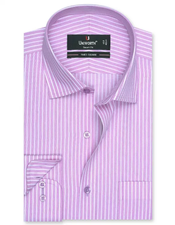 Stripe Lilac Tailored Smart Fit Shirt