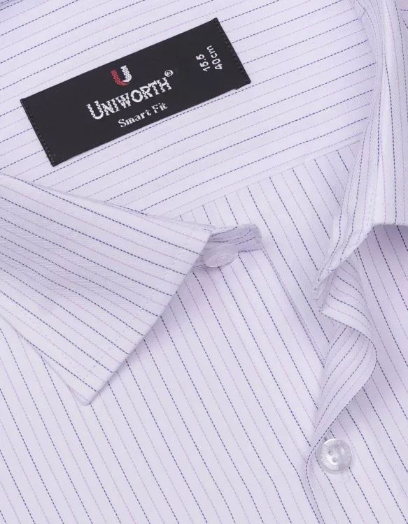 Stripe White/Pink Tailored Smart Fit Shirt
