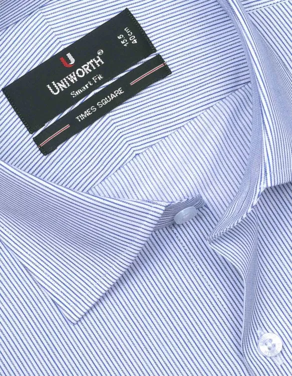 Stripe Navy/White Tailored Smart Fit Shirt