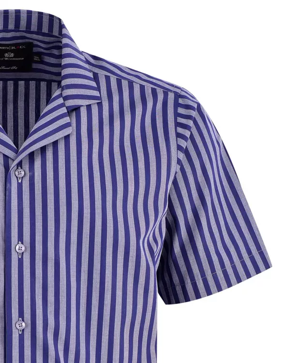 Stripe Grey/Navy Tailored Smart Fit Shirt