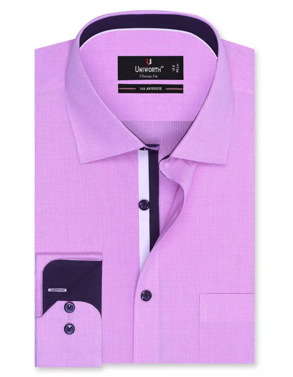 Check White/Pink Classic Fit Shirt