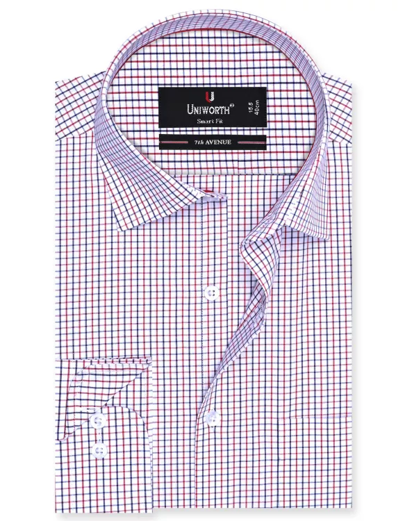 Check Red/White Tailored Smart Fit Shirt