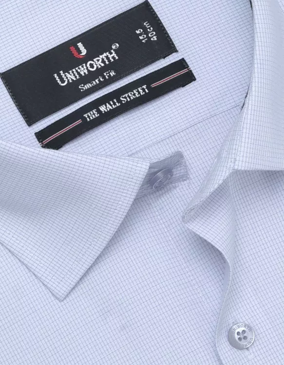 Check White/Grey Tailored Smart Fit Shirt