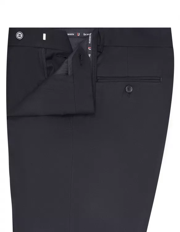 Black Plain Formal Trouser Tailored Smart Fit