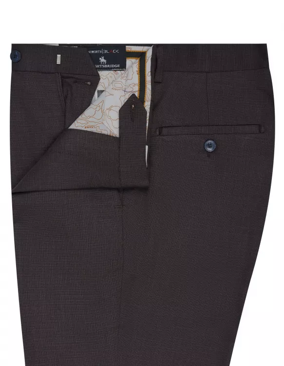 Chocolate Texture Formal Trouser Classic Fit