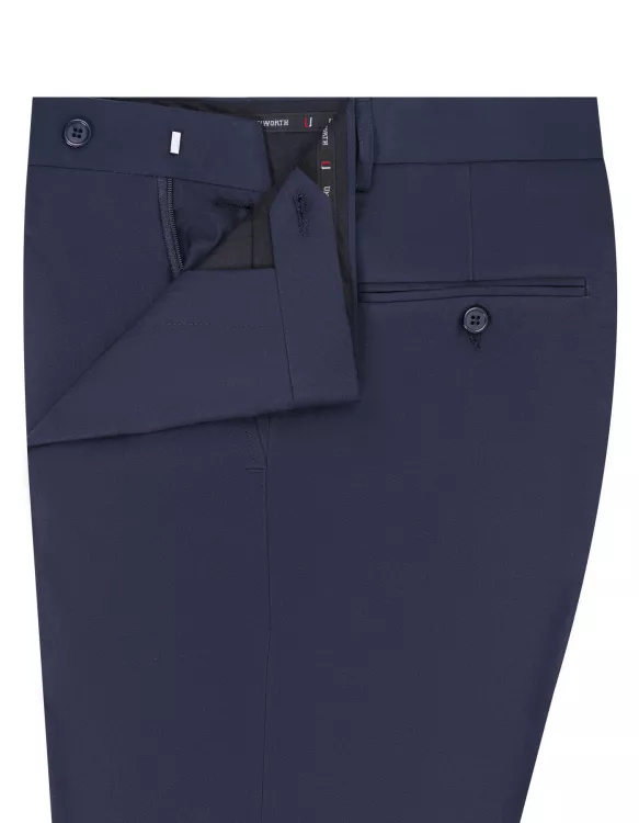 Navy Plain Formal Trouser Classic Fit