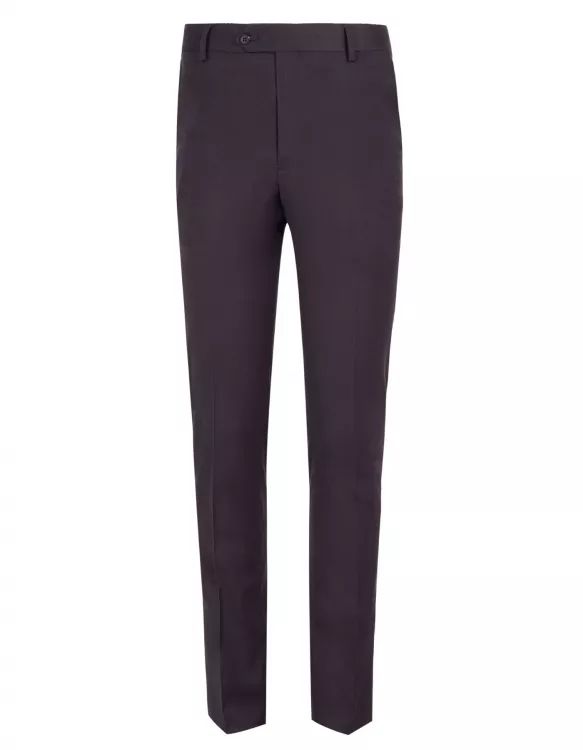 Chocolate Brown Plain Smart Fit Formal Trouser
