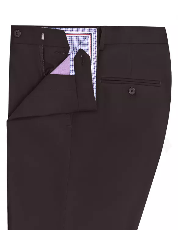 Chocolate Plain Formal Trouser Smart Fit