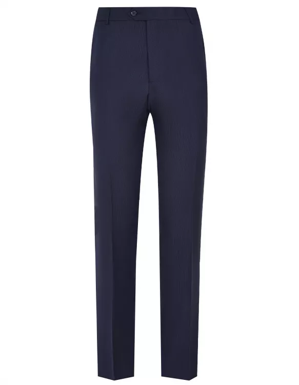 Navy Stripe Classic Fit Formal Trouser