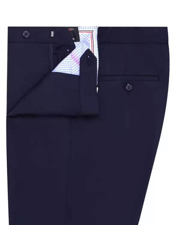 Navy Blue Plain Formal Smart Fit Trouser