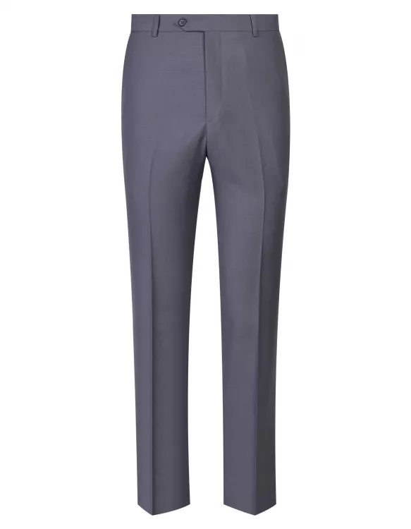 Grey Plain Formal Smart Fit Trouser