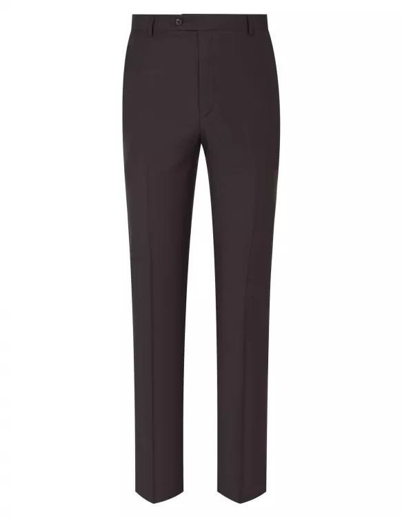 Chocolate Brown Plain  Smart Fit Formal Trouser