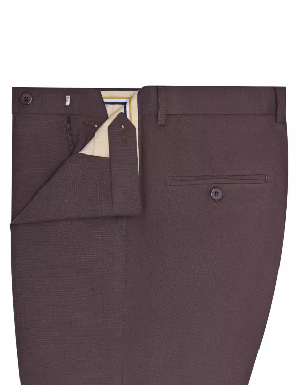 M Brown Texture Formal Trouser Slim Fit