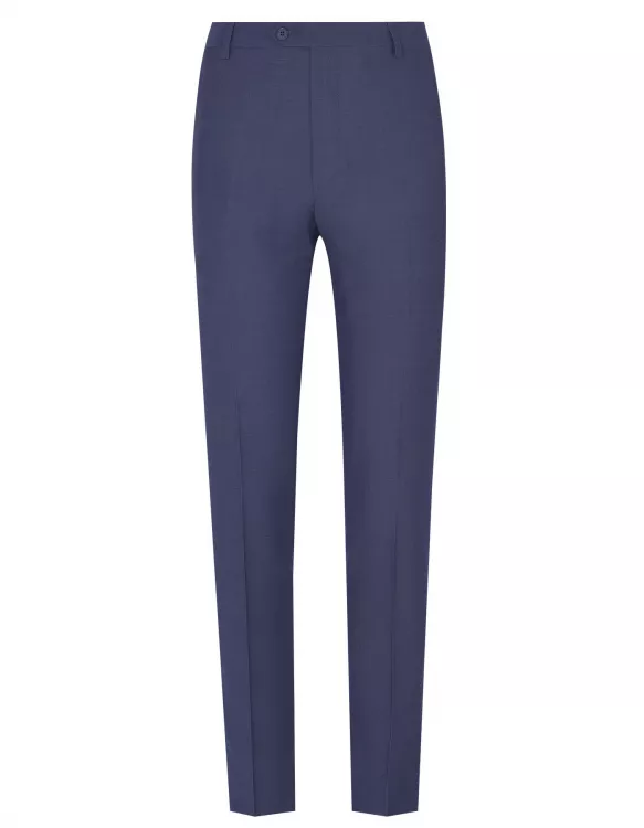 L Blue Texture Formal Trouser Smart Fit