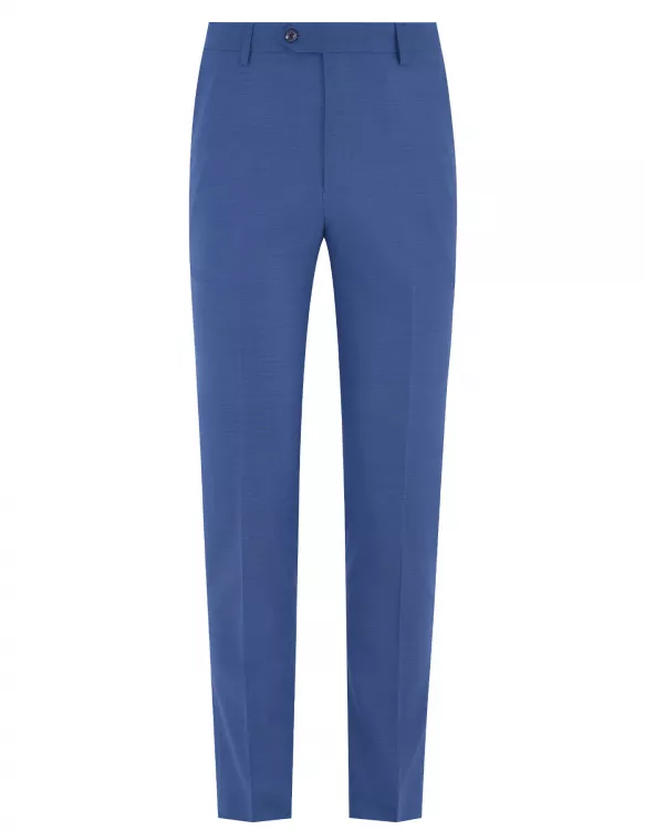Blue Plain Formal Trouser Classic Fit