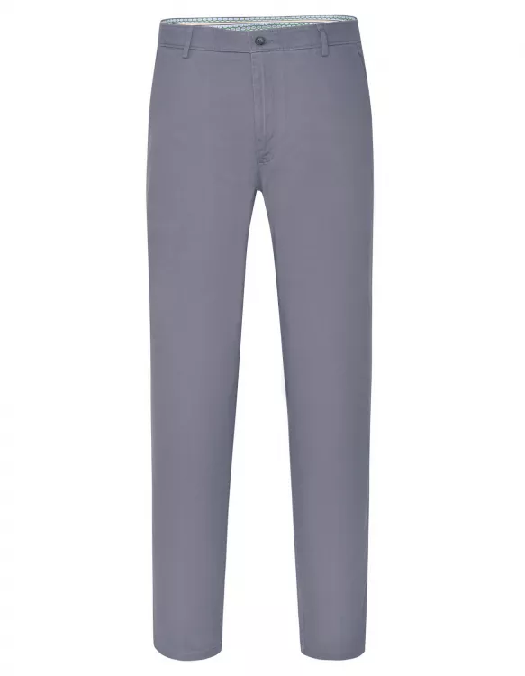 Grey Classic Fit Cotton Trouser