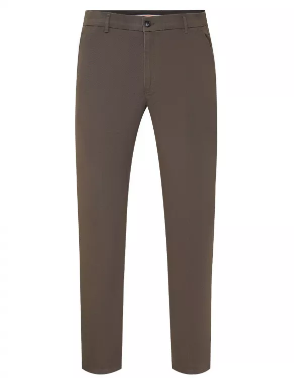 Chocolate Classic Fit Cotton Trouser