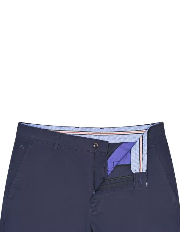 Navy Smart Fit Cotton Trouser