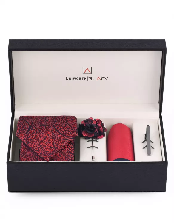 Red Paisley Men Accessories Box