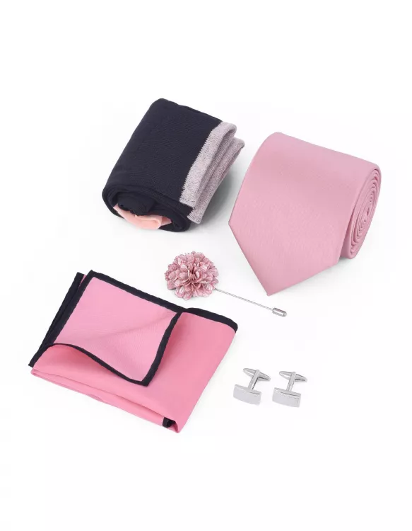 Pink/Black Paisley Men Accessories Box