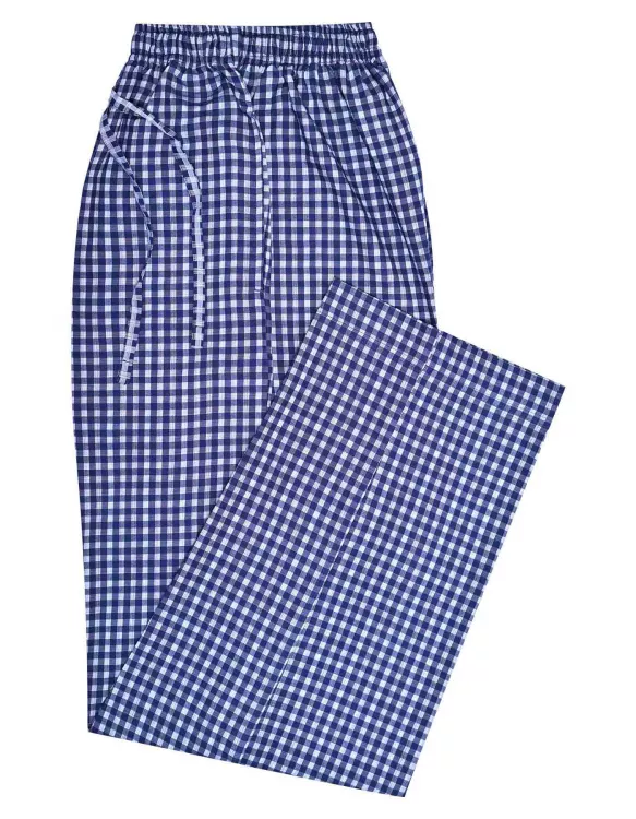 White/Navy Cross Pocket Woven Pajama