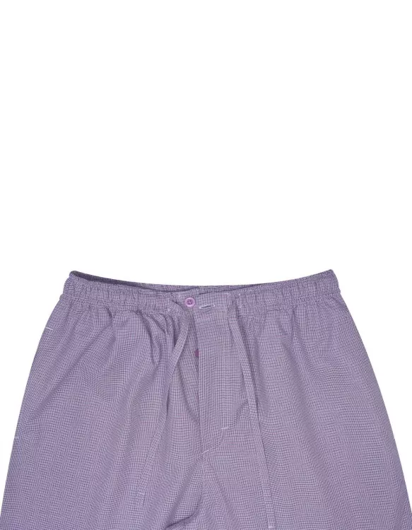 White/Purple Cross Pocket Woven Pajama